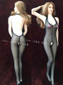1:6th Black SM Sexy Lace Open File Tights For 12" PH UD JO W