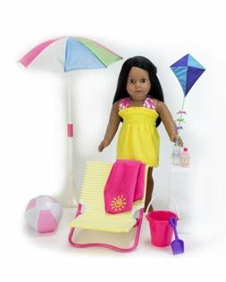 10 Piece Beach Furniture Set Fits 18 inch American Girl Doll