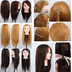100% Human Hair Training Head Salon Hairdressing Mannequin M