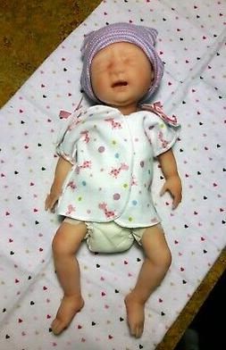 12" Painted Born Too Soon Micro Preemie Full Body Silicone B