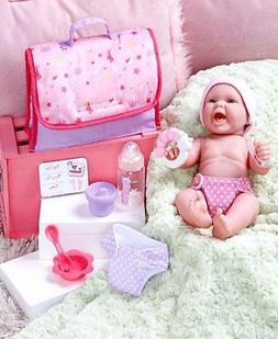 12 PC La Newborn Deluxe Berenguer Baby Doll Set Diaper Bag B