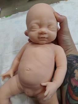 14" Unpainted Preemie Full Body Silicone Baby Girl Doll "Tab