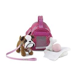 18 Inch Doll Accessories | Doll Puppy Set - Pet Carrier and 