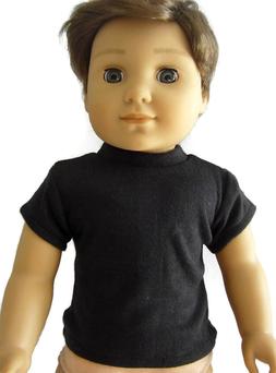 ; Logan Doll Clothes Basic Black T-shirt