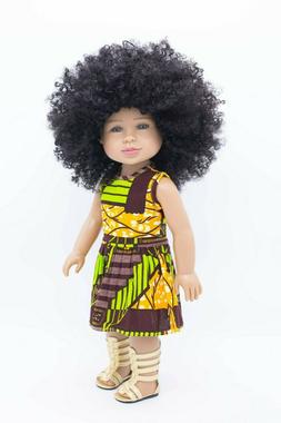 18 inch interactive beautiful black doll with natural hair