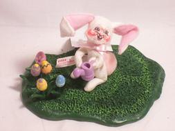Easter Boy Bunny In Egg Garden 3" New