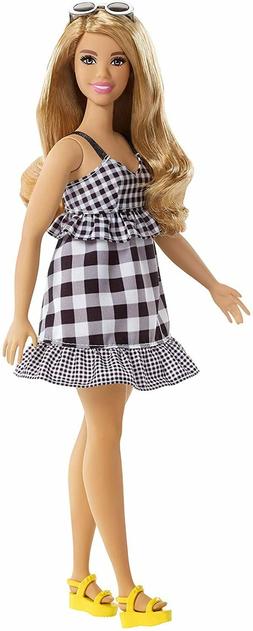 2018 Barbie Fashionista Doll 96 Curvy Dark Blonde Hair Black