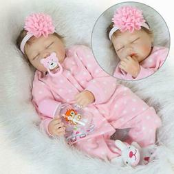 22" Handmade Lifelike Baby Girl Doll Silicone Vinyl Reborn N