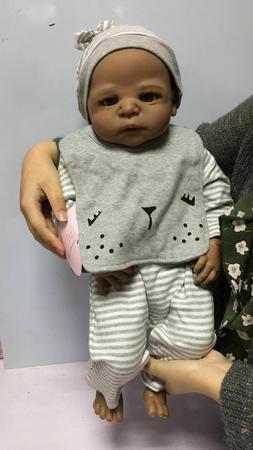 African Newborn Boy Dolls Waterproof Black