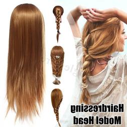27'' 100% Real Hair Practice Training Head Mannequin Hairdre