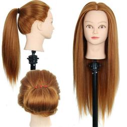 30% Real Hair Training Practice Head Mannequin Doll Hairdres