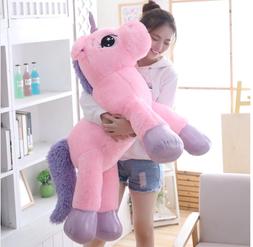 32inch Large Unicorn Plush Soft Doll Stuffed Animal Horse To