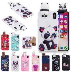 3D Doll Animal Pattern Cuter Rubber Phone Case Cover For App
