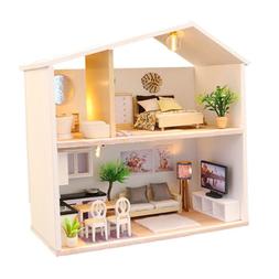 3D Doll House Wooden DIY Room With Furniture and Accessories