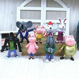 45D6 8Pcs/set Movie Sing Cartoon Figure Action Toys 7-10cm M
