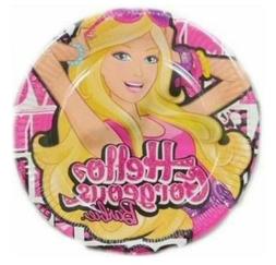 5pk&times;6 BARBIE DOLL PAPER PLATES FOR PARTIES OR AT HOME PARTY