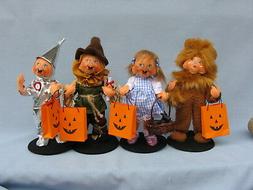 6" ANNALEE HALLOWEEN TRICK OR TREAT WIZARD OF OZ KIDS - SET 