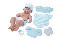La Newborn Nursery 8 Piece Layette Baby Doll Gift Set, featu