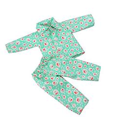 MagiDeal Pajamas PJS Clothes Green Cheery for 18'' American 