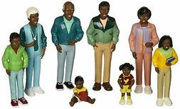 African American Family Doll House Figures Set Cultural Educ