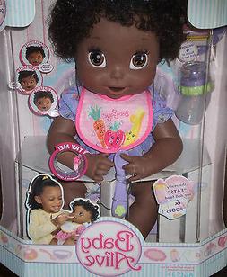 Baby Alive African American 16in. Girl Doll Soft Face Mouth 