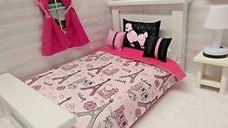 Handmade 4 Pc-bedding Set Paris Theme.