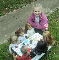 American Girl Doll picnic table made by hand to order, paint