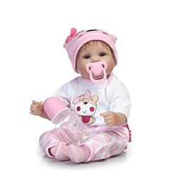 AMOFINY 40CM Handmade Silicone vinyl adorable Lifelike Toddl