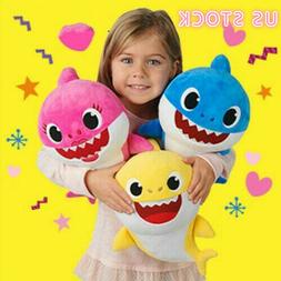 Toys With Music Led Cute Cartoon Shark Animal Plush Toys