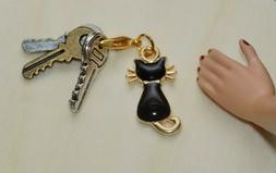 BARBIE DOLL BLACK CAT KITTY CAR KEYS KEYCHAIN FASHIONISTA DR