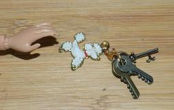 BARBIE DOLL POODLE DOG CAR KEYS KEYCHAIN MINI MODEL FASHION 