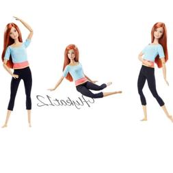 Barbie Made to Move Workout Yoga Doll - Red Hair & Light Blu