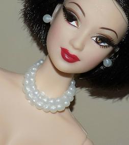 BARBIE "PEARL" EARRINGS NECKLACE SET FITS MODEL SILKSTONE KA