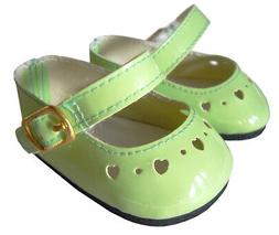 For Bitty Baby Doll Clothes Light Green Patent Shoes EASTER