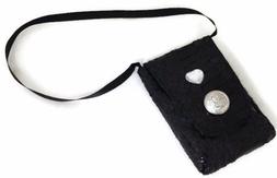 Black Cross Body Bag Purse made for 18 inch American Girl Do