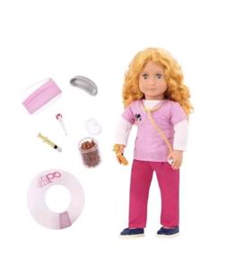 Brand New 18&rdquo; Our Generation Doll Vet Anais plus accessori