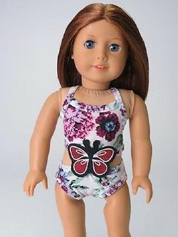 Butterfly Bathing Suit made for 18" American Girl Doll Cloth