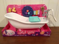 My Life As Clawfoot Bathtub Playset For 18" Doll 12 Pieces N