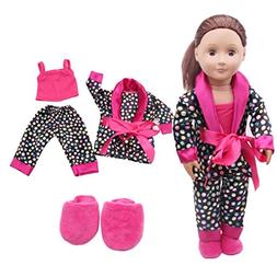 WensLTD Clearance! 5Pcs Lovely Pajamas Set Clothes Shoes for