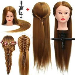 Cosmetology Mannequin Head Human Hair Hairdressing Training 