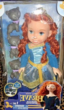 Disney Brave Merida With Brother Bears Toddler Doll