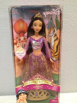 DISNEY GLITTER PRINCESS JASMINE DOLL NIB