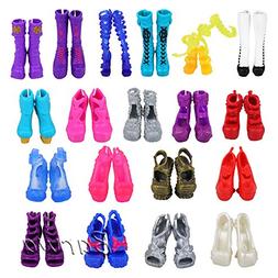 BARWA 10 Pairs Doll Shoes Accessories for Monster High Doll 