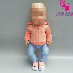 Doll clothes 18 inch doll coat sport outfit set Fit for 43cm