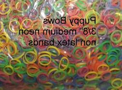 Puppy Bows ~ DOLL HAIR rubber BANDS craft multi color ELASTI