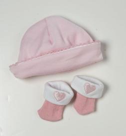 Baby Doll Accessories 2 Pieces Hat / Sock Set in Pink