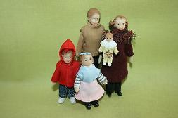 DOLLHOUSE MINIATURE VICTORIAN DOLL FAMILY ... 5 DOLLS