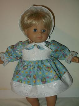 EASTER BASKET DRESS,PANTIES, HAT made for AMERICAN GIRL BITT