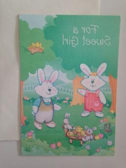 HALLMARK   EASTER PAPER DOLL CARD FOR A SWEET GIRL - Unused