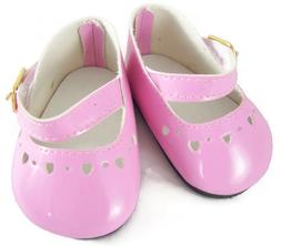 EASTER Pink Patent Shoes Heart Cutouts for Bitty Baby Doll C